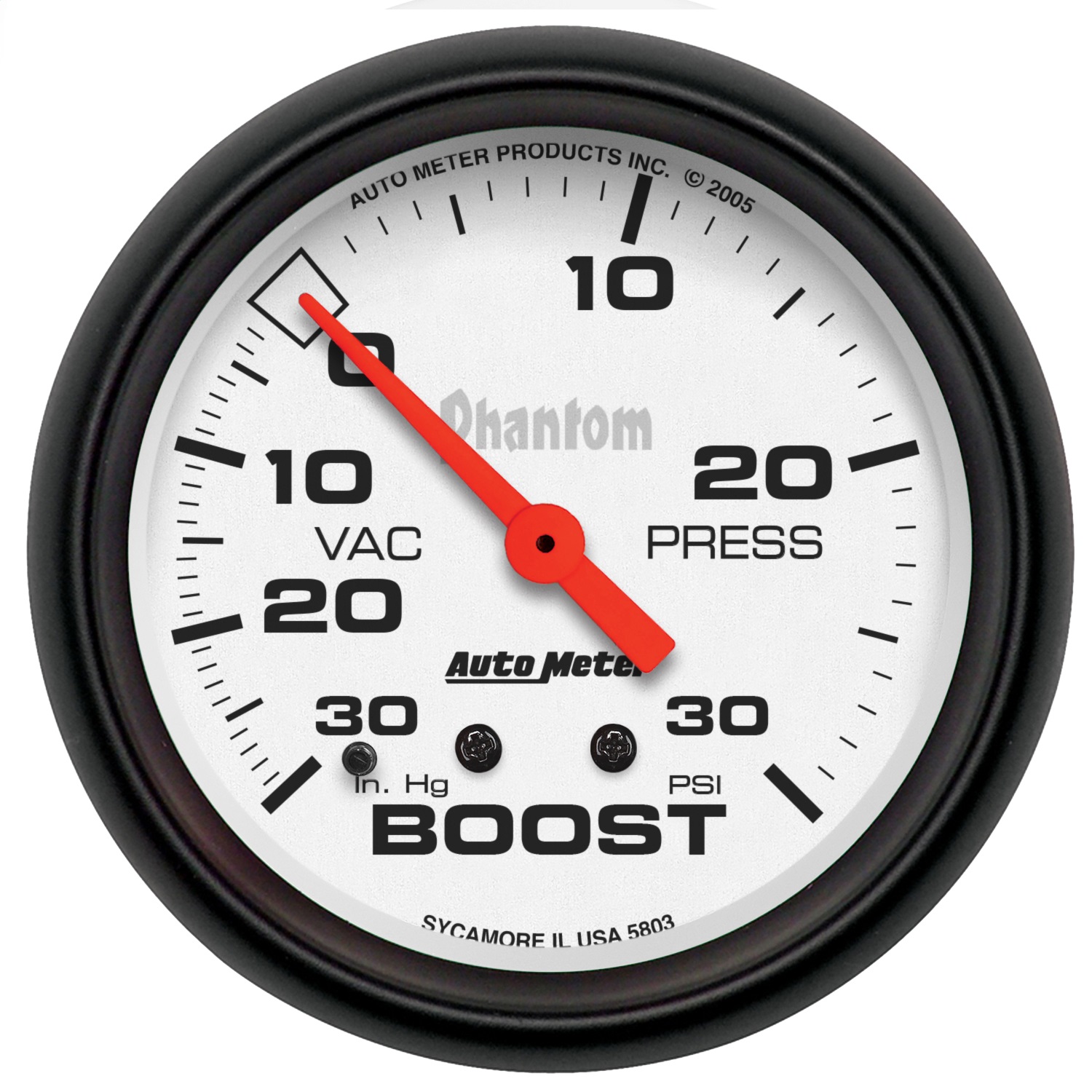 Auto Meter 5803 - AutoMeter GAUGE; VAC/BOOST; 2 5/8in.; 30INHG