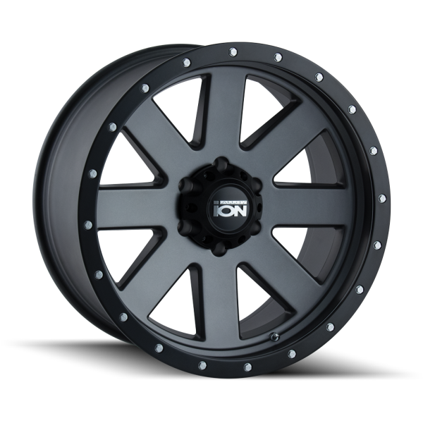 134-8978MG Ion Wheels 134 Series - Matte Gunmetal - Black BeadLock main image