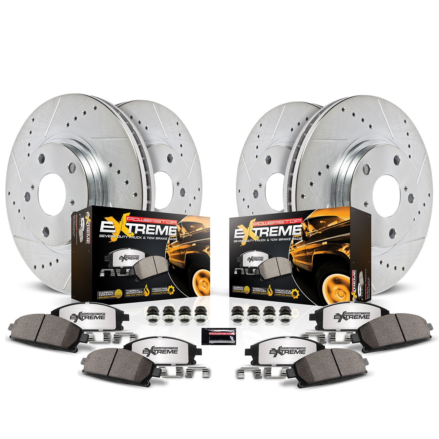 PowerStop K8640-36 - Power Stop Z36 TRUCK/TOW BRAKE KIT