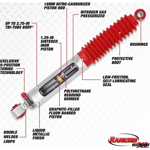 Rancho RS999297 - Rancho RS9000XL Series Shock Absorber