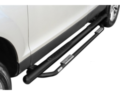 Romik 3 in. Round Max Bars w/ Add-On Nerf Bar - Black Powder Coated