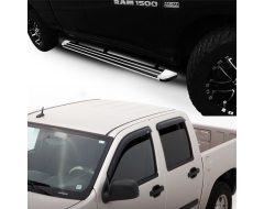 U-Guard 6 in. Avion Running Board + AVS VentVisor Window Visor Bundle