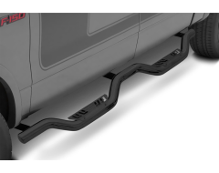 Lund Latitude Side Step Bars with Drop Steps - Black Powder Coated