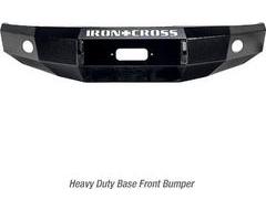 Iron Cross Heavy Duty Push Bar Front Bumper - Black Textured Powder Coated