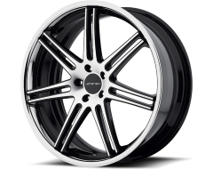 Lorenzo Wheels WL198 - Gloss Black Machined With Chrome Stainless Steel Lip