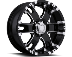 Ultra Wheels Baron 201/202 - Gloss Black With Diamond Cut Accents