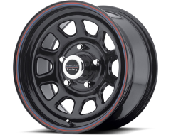 American Racing Wheels AR767 - Gloss black steel - Red and blue stripe