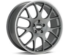 BBS CHR Series Wheels - Titanium paint, polished stainless steel rim protector.