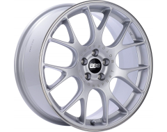 BBS CHR Series Wheels - Brilliant silver, polished stainless steel rim protector.