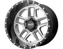 Moto Metal MO987 SENTRY Series Wheels - Gloss silver center gloss black lip