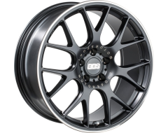 BBS CH Series Wheels - Black center, polished stainless steel rim protector.