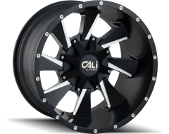 Cali Off-Road DISTORTED 9106 Series Wheels - satin black with milled spokes