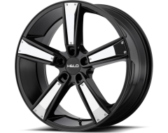 Helo HE899 Series Wheels - Satin black machined with gloss black & chrome inserts