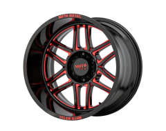 Moto Metal MO992 FOLSOM Series Wheels - Gloss black milled with red tint