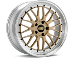 BBS LM Series Wheels - Gold painted center, diamond-cut rim, clear protective top coat.
