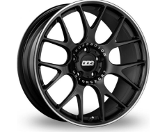BBS CHR Series Wheels - Black center, polished stainless steel rim protector.