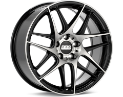 BBS CXR Series Wheels - Black with diamond-cut face, clear protective top coat.