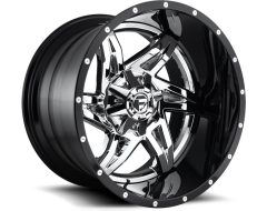 Fuel Off-Road Wheels D272 ROCKER - Chrome Plated - Gloss Black lip