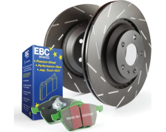 EBC Brakes Stage 2 Brake Kit - Greenstuff 2000 Sport Pads and Black USR Rotors