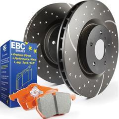 EBC Brakes Stage 8 Brake Kit - Orangestuff Pads and Black GD Rotors