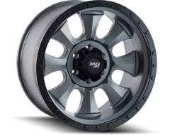 Dirty Life Wheels IRONMAN 9300 Series - Matte Gunmetal - Black BeadLock