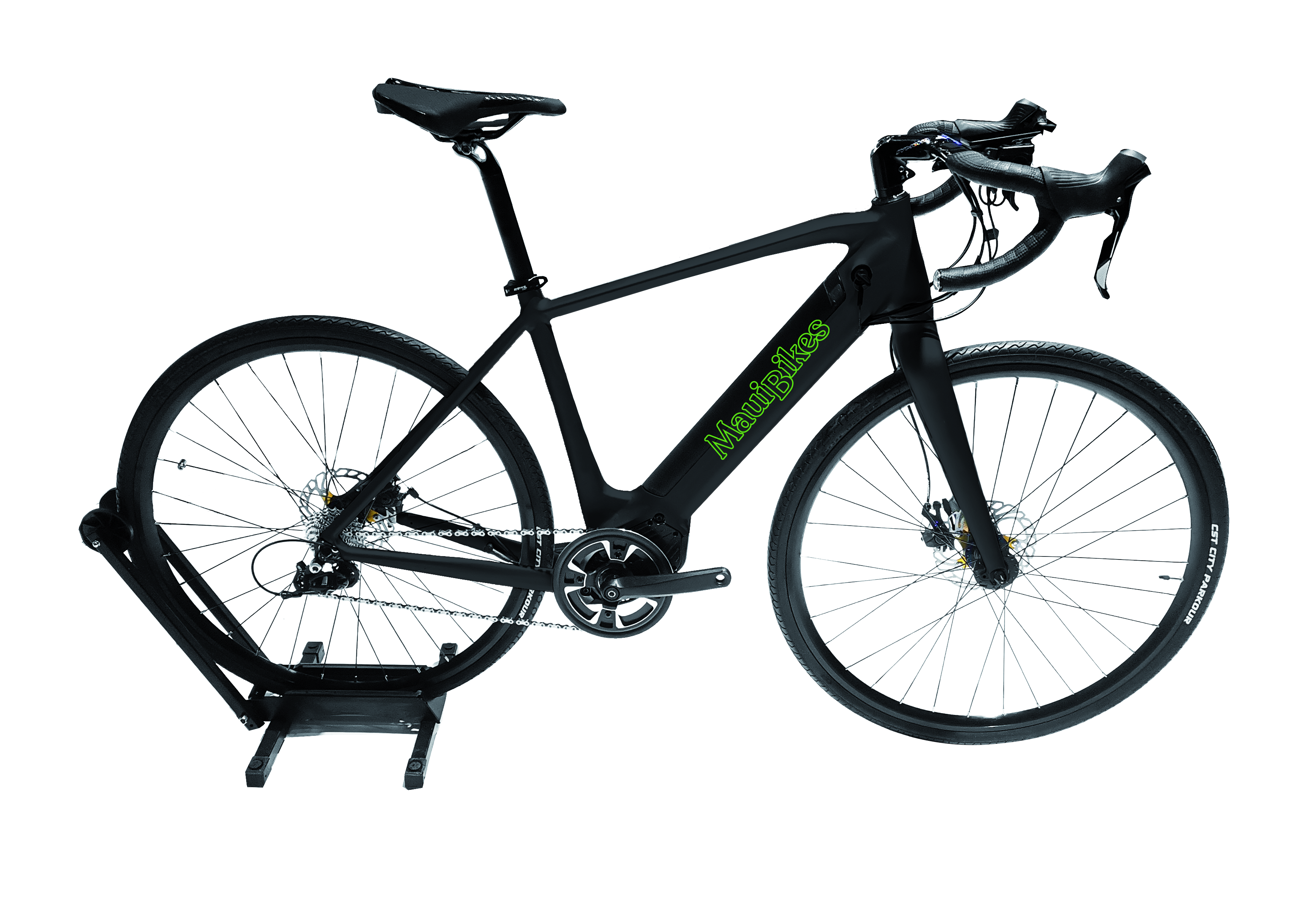 Maui BIK400 - 700C E-Road Bike Black with frame of 500MM Small