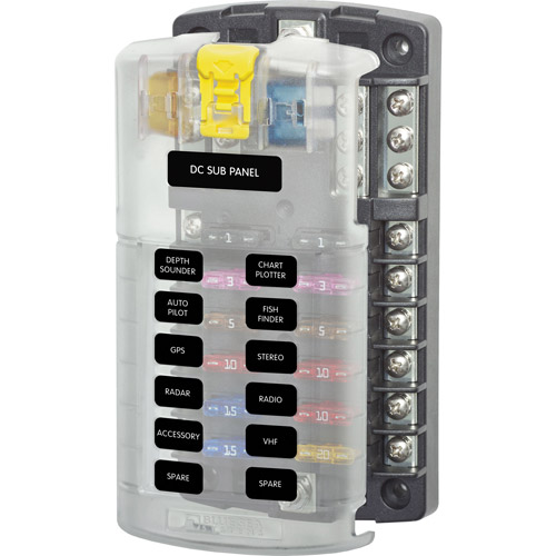 BLUE SEA FUSE BLOCK ST BLADE 12CIR