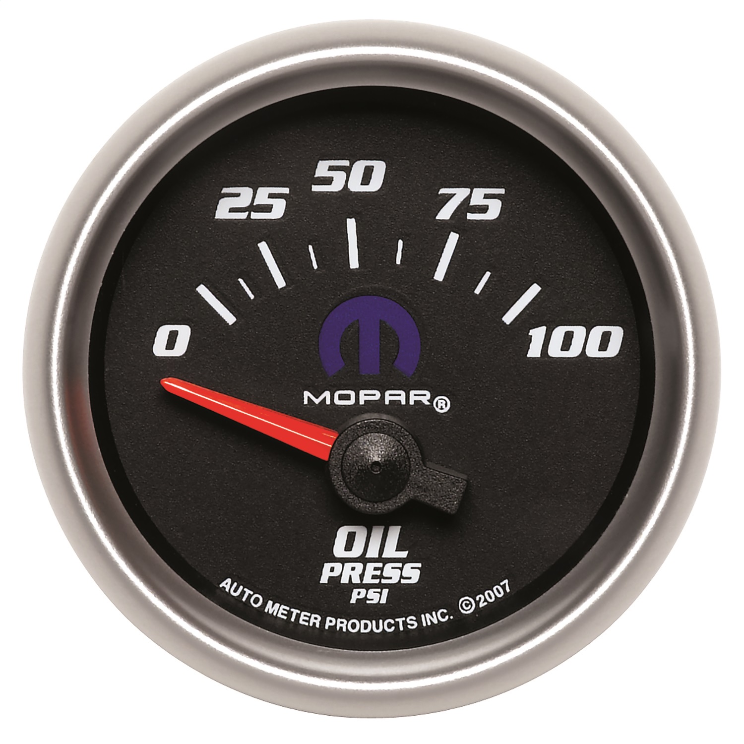 AutoMeter GAUGE; OIL PRESSURE; 2 1/16in.; 100PSI; ELECTRIC; BLACK; MOPAR