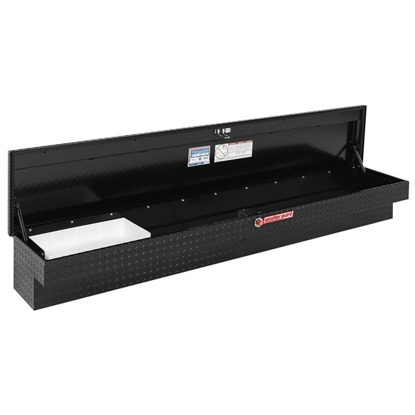 Weatherguard Lo-Side Mount Tool Box - Glossy Black Aluminum