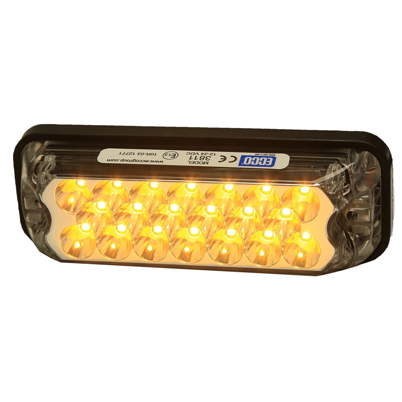 Ecco Rectangular LED Mini Lightbar - Amber