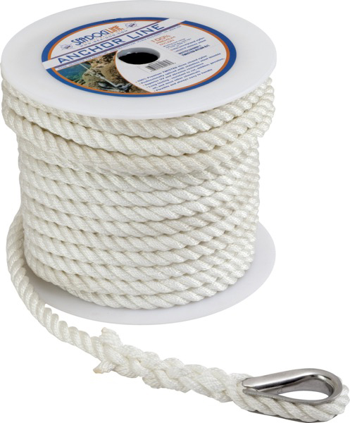 Sea Dog Nylon Rope Boat Anchor Rode 301110150Wh-1