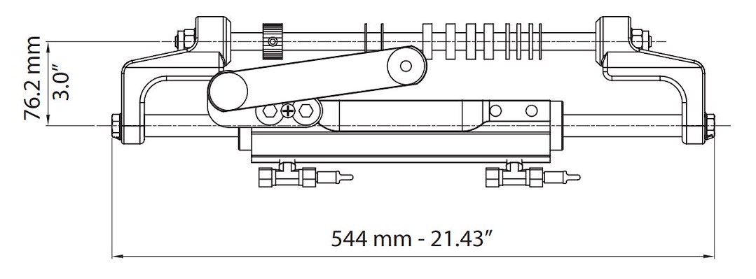 Uflex With PROTECH 2.1 Hydraulic Steering System Boat Steering System Cylinder UC128TS-2