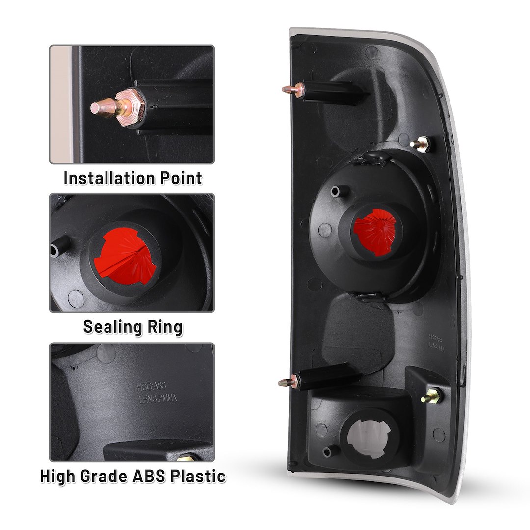 Winjet Red/ Clear Lens Tail Light Assembly Ctwj-0016-Bc