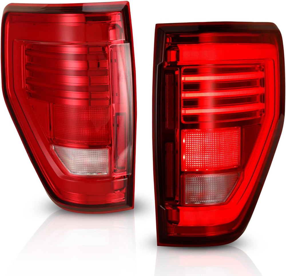 Winjet Red Lens Tail Light Assembly Ctwj-0706-Cr-Sq