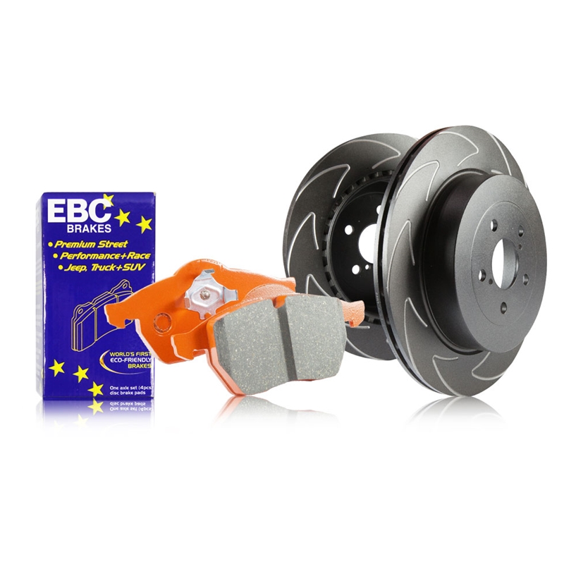 Shop EBC Brakes Stage 7 Brake Kit Orangestuff Pads and Black BSD